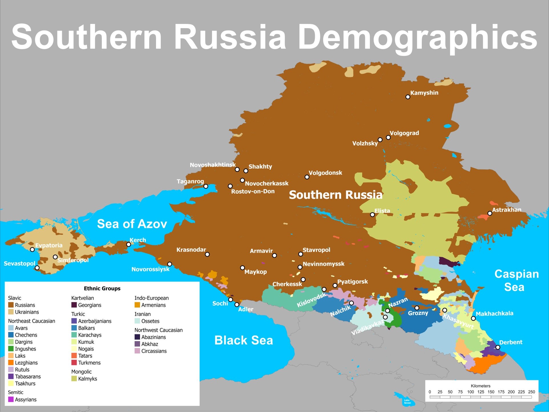 Southern Russia Demographics thematic map