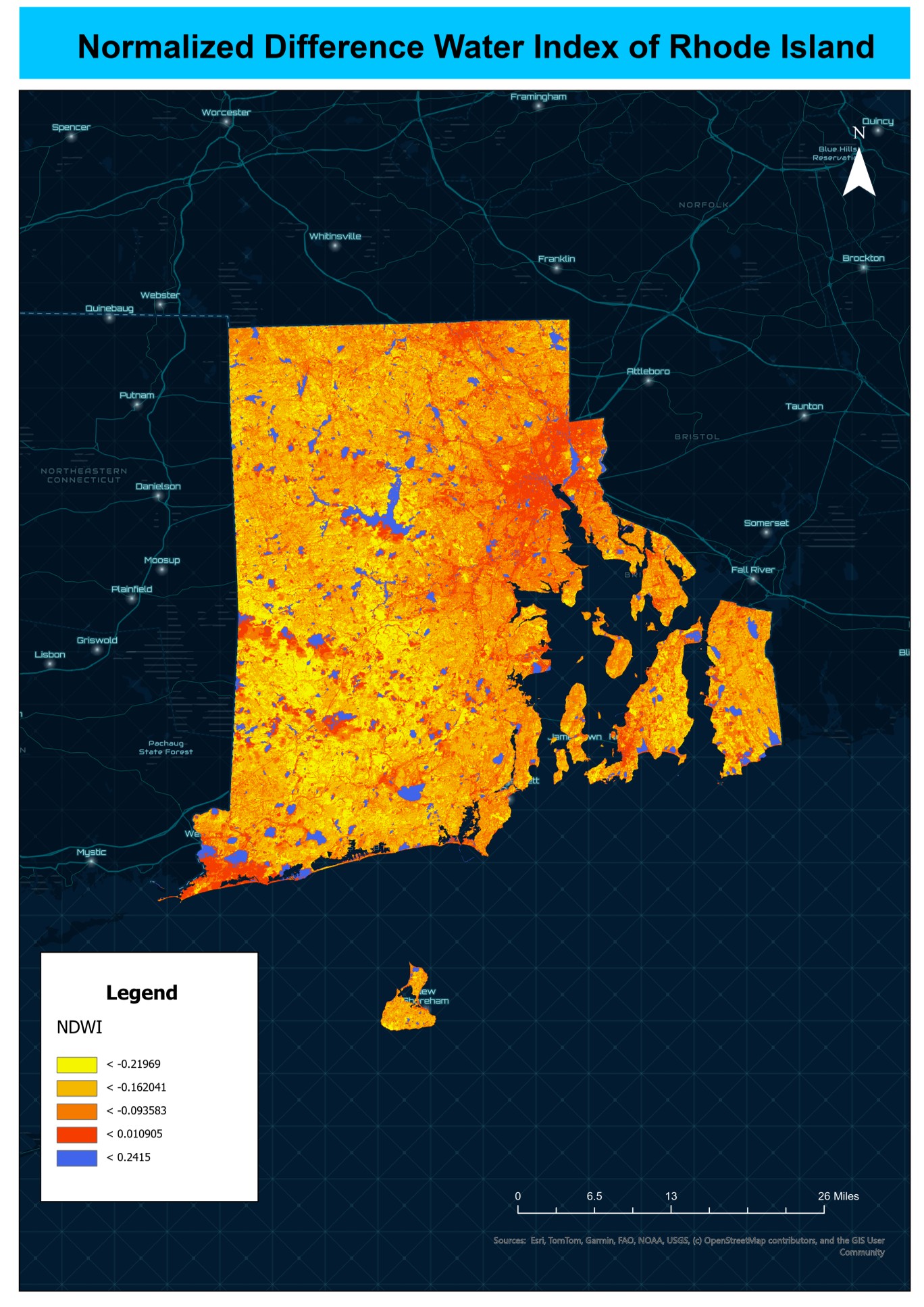 NDWI Rhode Island
